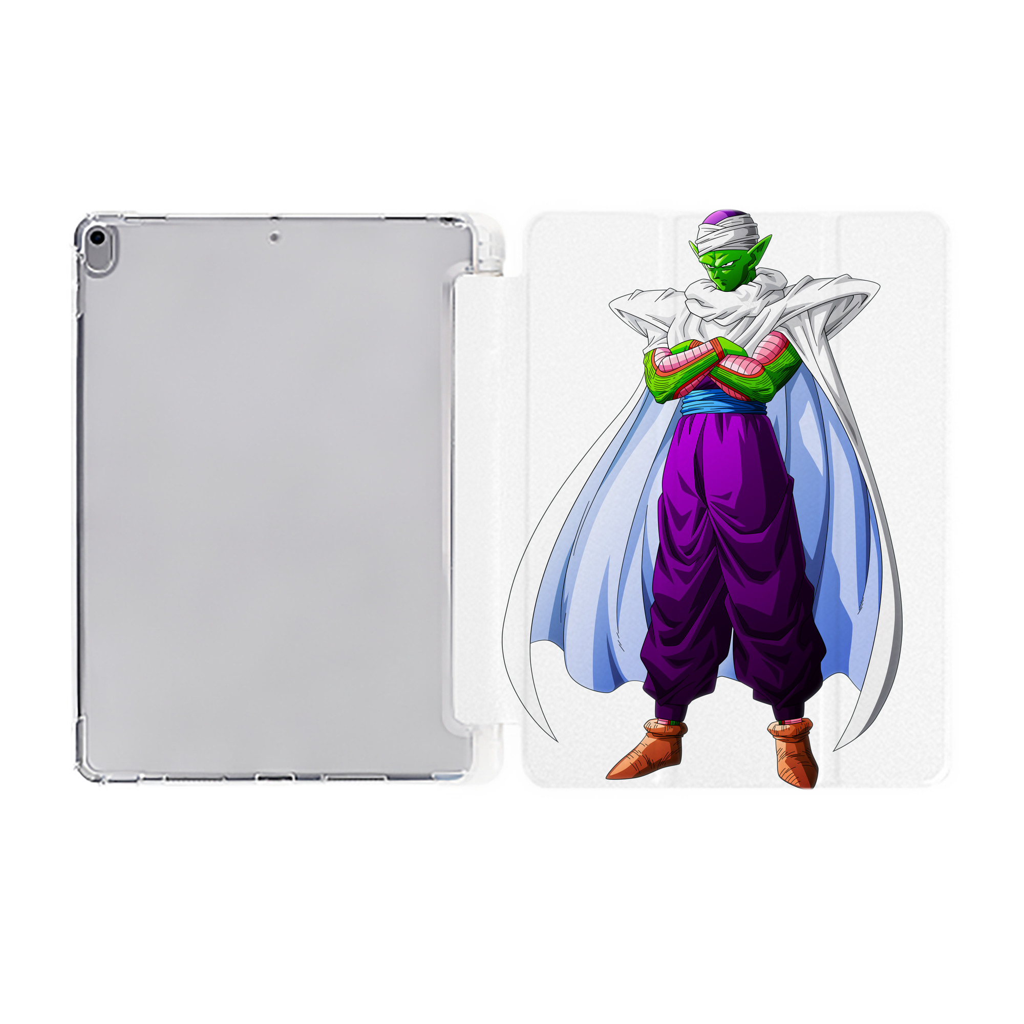 （画像用） ドラゴンボール ピッコロ DRAGON BALL Piccolo IPad ケース ペン収納付き 三つ折りスタンド PUレザー×シリコン 対応機種9.5/10.5/10.9インチ